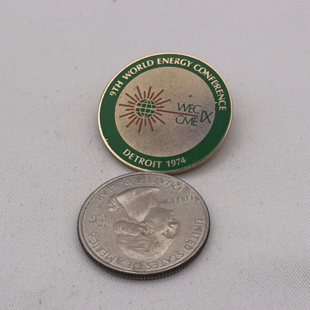 9th World Energy Conference Detroit 1974 Lapel Hat Pin